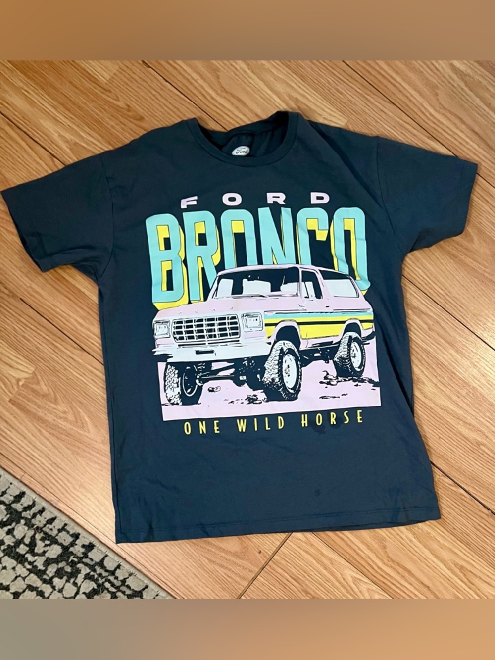 Ford Gray Tee with Pink, Mint and Yellow Graphic